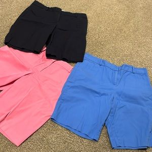 3 pair size 10 Talbots Bermuda shorts pink and blue